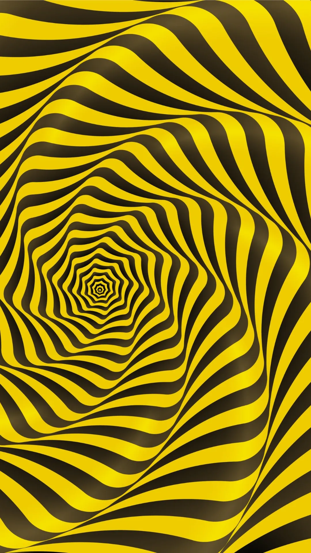 Psychedelic pattern black and yellow